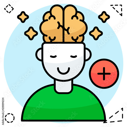 Modern design icon of open mind