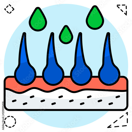 A unique design icon of follicle