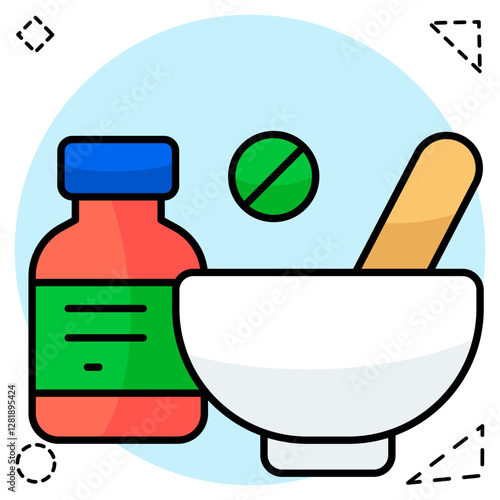 Modern design icon of pestle mortar