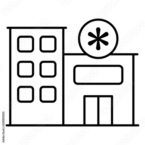 Modern design icon of hospital building