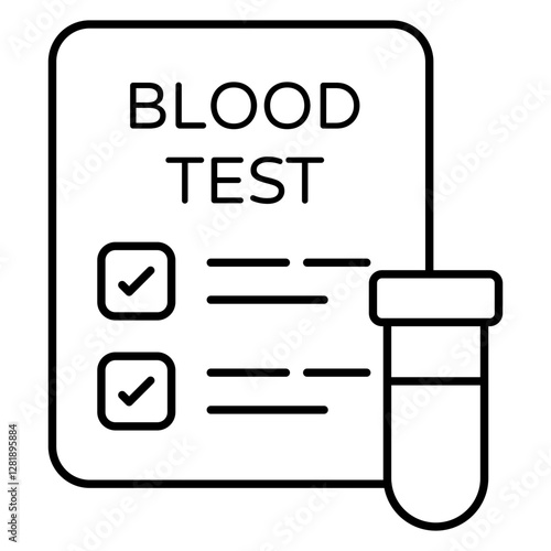 Trendy vector design of blood test heart report