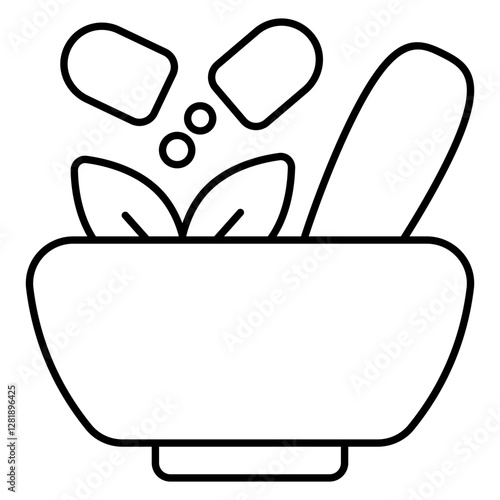 Modern design icon of pestle mortar