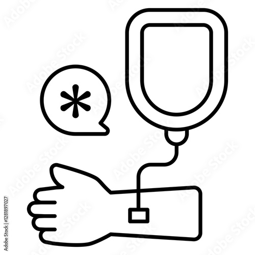 Flat design icon of blood donation