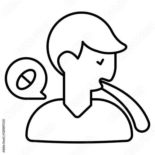 Perfect design icon of vomiting
