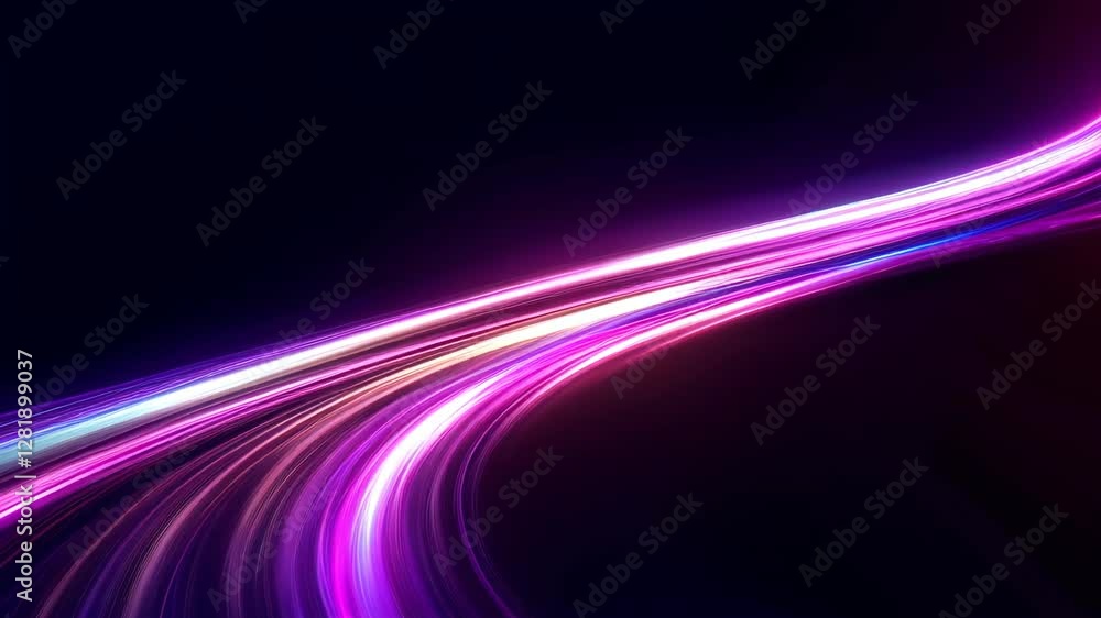 Flowing Purple Light Trails with Futuristic Neon Glow and Motion Effects in a Sci-Fi Aesthetic with Cyber Energy Waves Speed and Technology, Generative AI Flowing Purple Light Trails with Futuristic Neon Glow and Motion Effects in a Sci-Fi Aesthetic with Cyber Energy Waves Speed and Technology, Generative AI