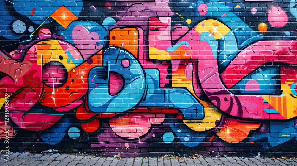 Obraz premium Bold Urban Graffiti Background