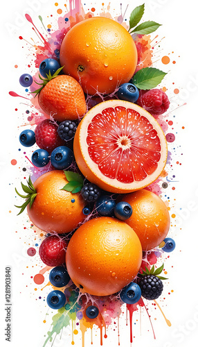 orange and kiwi background wallpaper