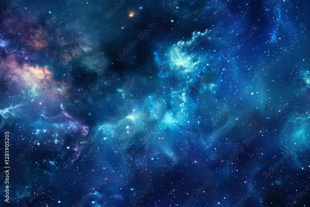 Fototapeta premium Beautiful space background, with stars and nebulae. Generative AI