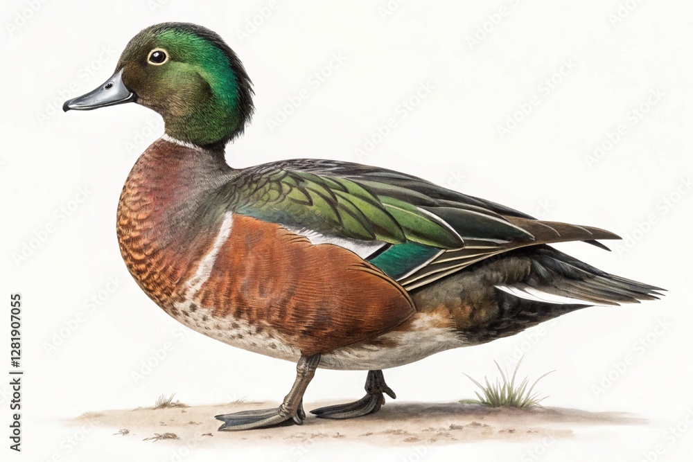 Obraz premium greenland duck isolated on white background