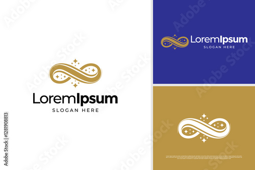 Luxury stars logo vector design. Infinity star logo design template