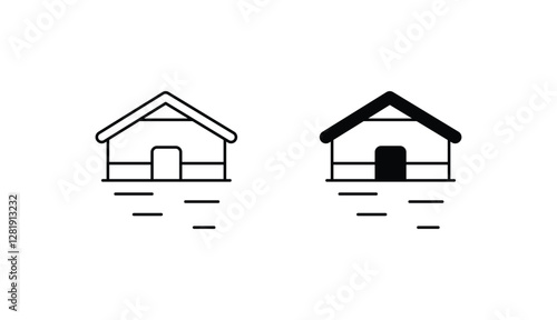Amazon Home icon design with white background stock illustration
