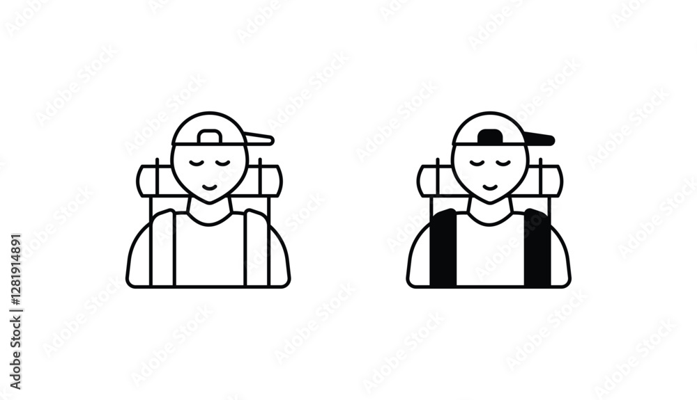 Travelers icon design with white background stock illustration Travelers icon design with white background stock illustration