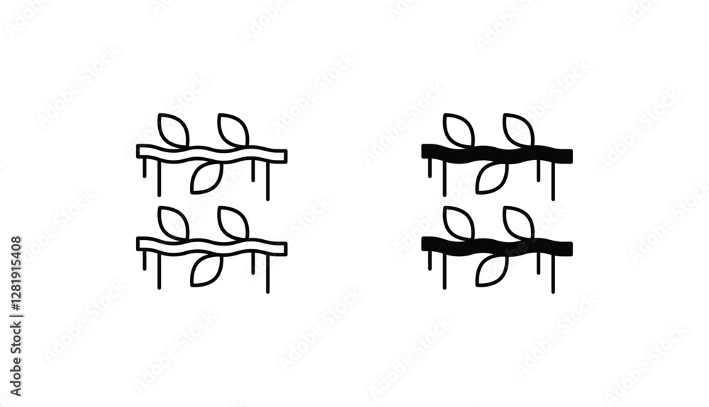 Fototapeta premium Vine icon design with white background stock illustration