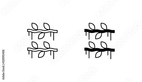 Vine icon design with white background stock illustration
