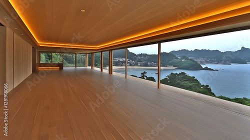 Wallpaper Mural A Modern Minimalist Interior With A Beautiful Seaside View Torontodigital.ca