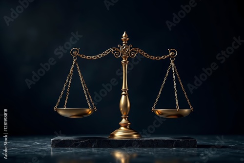 a close up of a golden scale with a chain on it