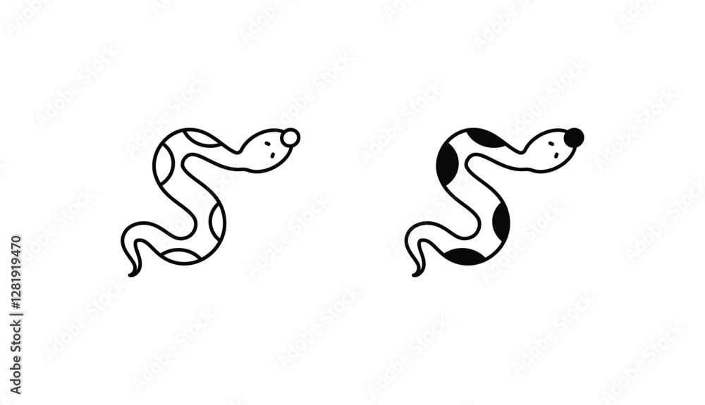 Fototapeta premium Bushmaster icon design with white background stock illustration
