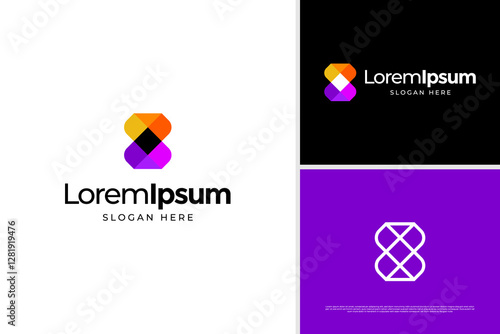 Modern letter S Pixel Digital logo vector design. Initial S technology logo design template