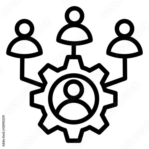 Outsourcing Outline Icon