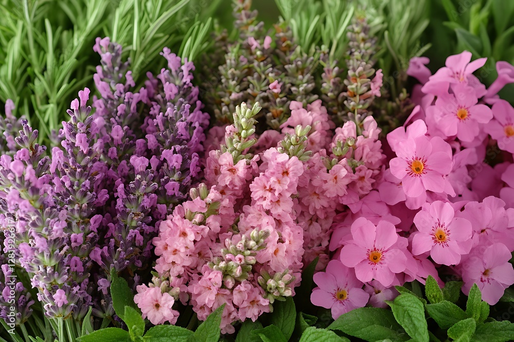 Obraz premium Lavender, herbs, flowers, garden, spring