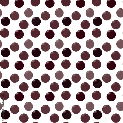 Seamless Pattern of Circular Shapes in Burgundy Tones