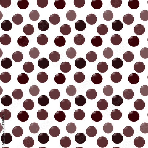 Seamless Pattern of Circular Shapes in Burgundy Tones