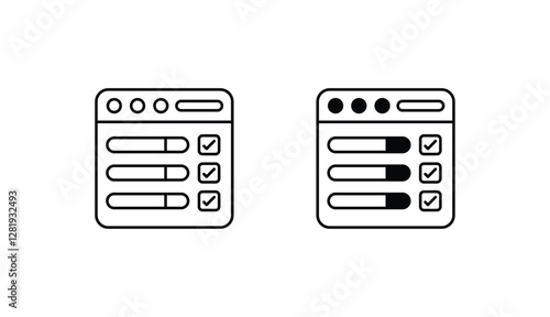 Serp Tracking icon design with white background stock illustration
