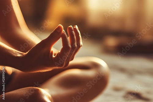 Wallpaper Mural womans hands in a meditation mudra Torontodigital.ca