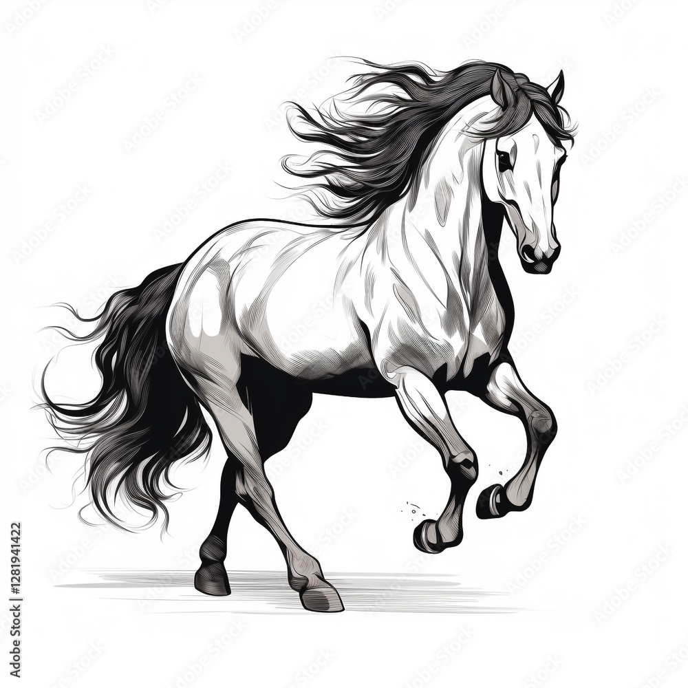 Obraz premium A Cute Hourse Image Background