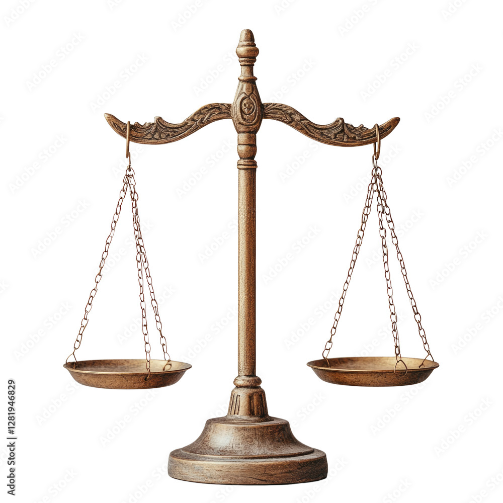 A Golden Statue of a Balance Scale A Golden Statue of a Balance Scale