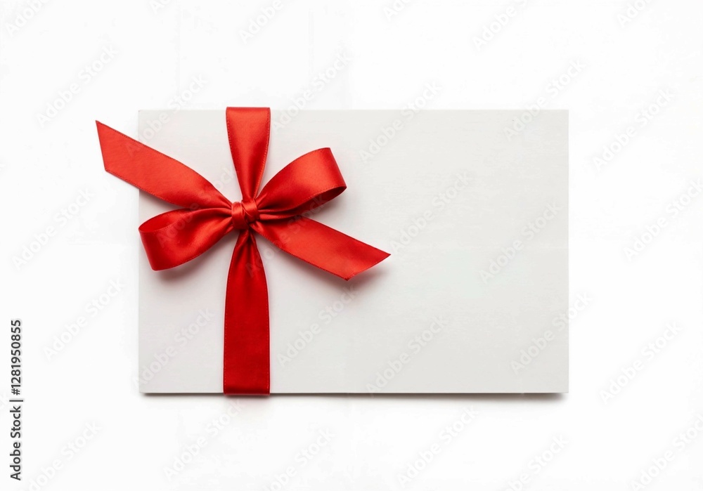 A white envelope elegantly tied with a red ribbon, symbolizes a special message or gift A white envelope elegantly tied with a red ribbon, symbolizes a special message or gift