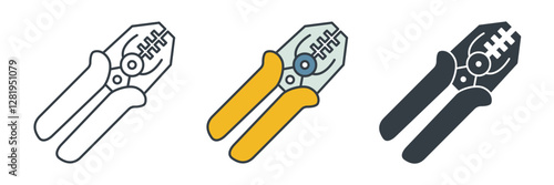 Wire Stripper icon symbol vector illustration isolated on white background