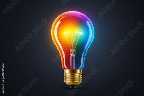 a brightly lit light bulb with a black background