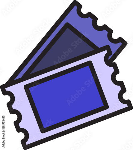 Ticket Filled Line Icon