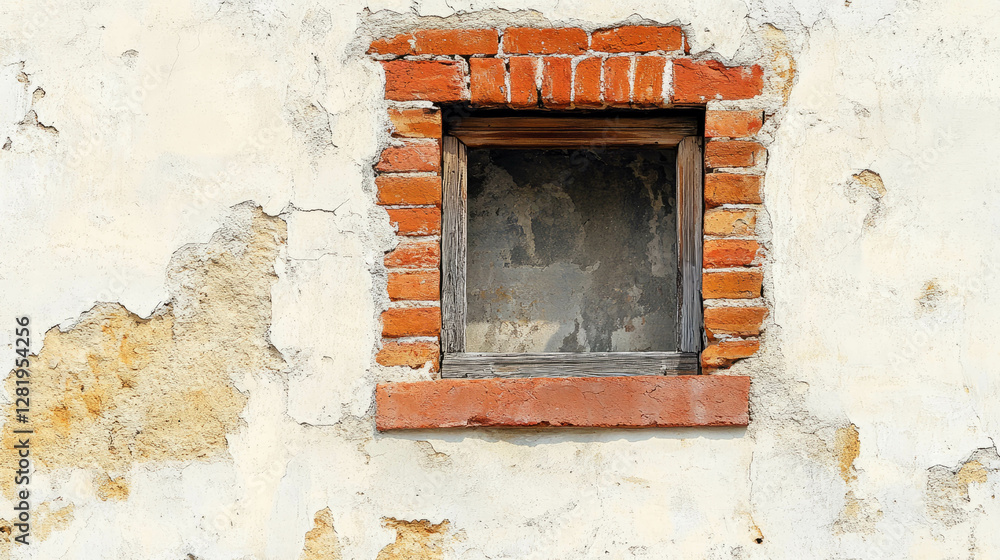 Rustic brick recessed wall texture with weathered frame for architectural design Rustic brick recessed wall texture with weathered frame for architectural design