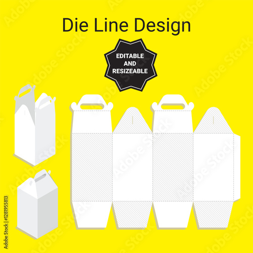 Packaging Die Line Design, packaging, die line, design, template