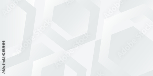 White background abstract art vector illustration with hexagon shape