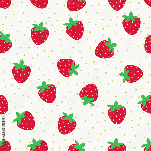 Vibrant strawberry pattern brightens any creative project with sweet charm