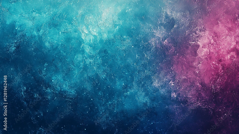 Fototapeta premium Deep cosmic-inspired gradient with teal and magenta hues, softly glowing and blurred to evoke a futuristic and mysterious ambiance