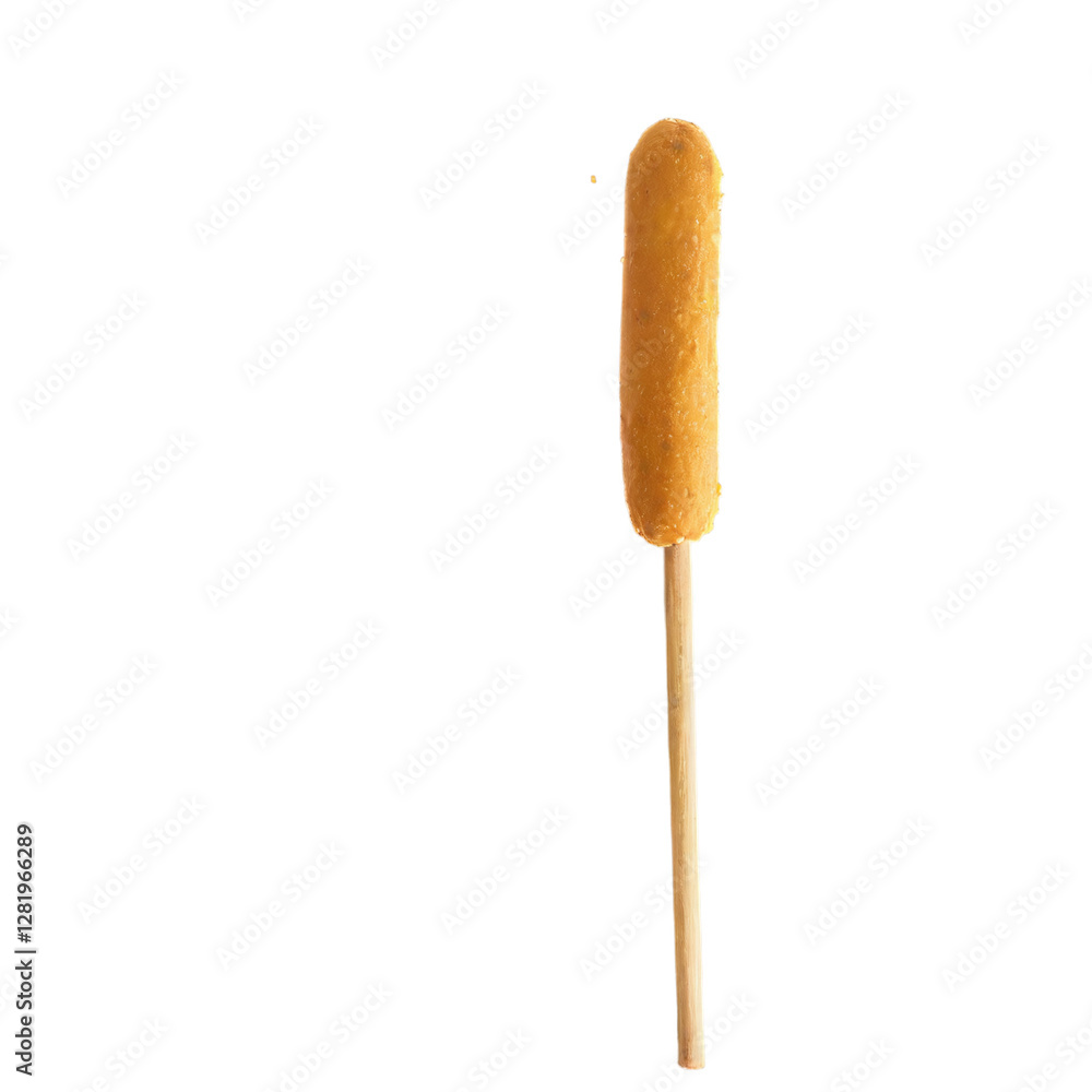 corndog with ketchup isolated on transparent background corndog with ketchup isolated on transparent background