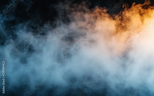 Wallpaper Mural Abstract smoky background,  orange and blue hues Torontodigital.ca