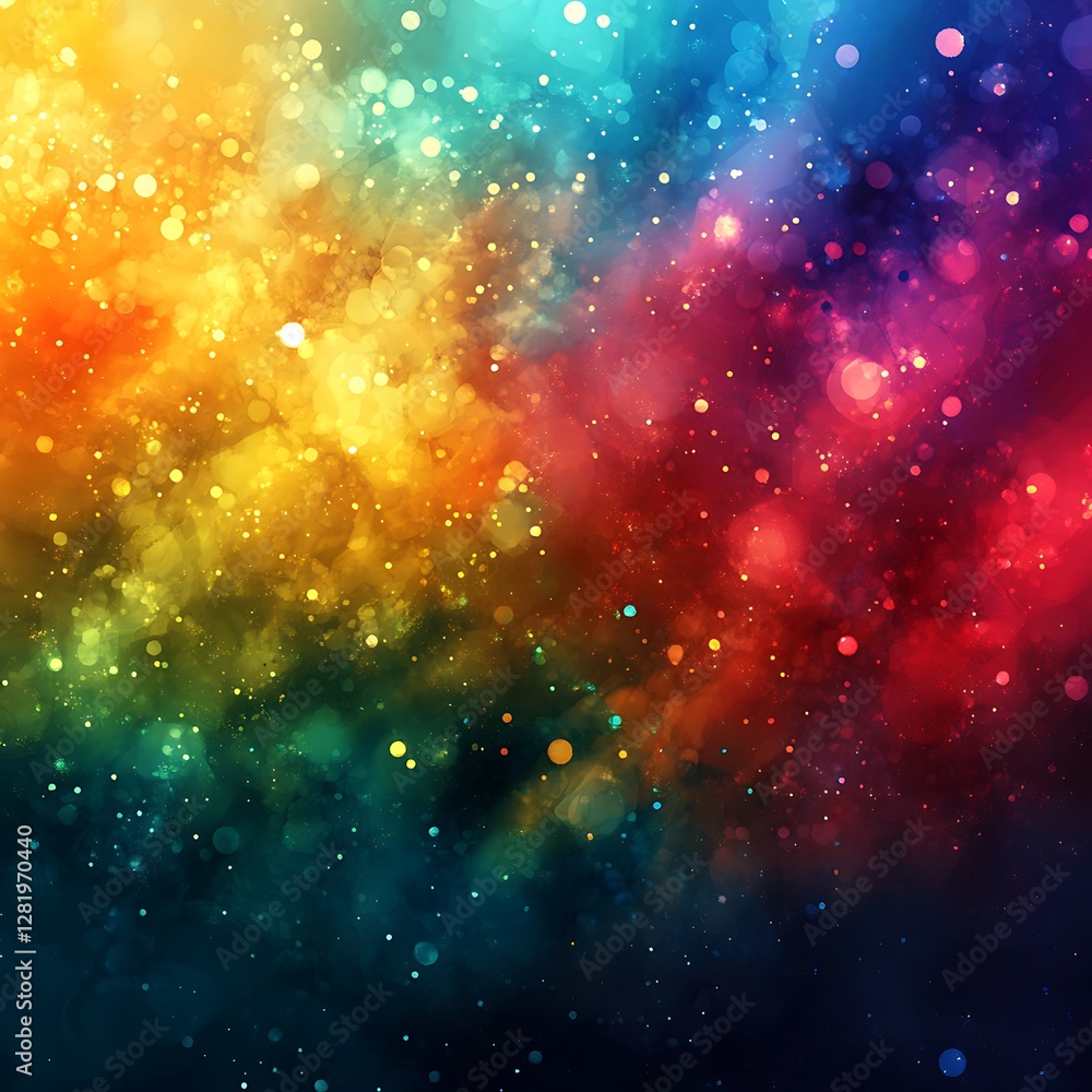 Fototapeta premium Bright swirls of color creating a lively abstract design