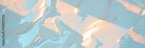 Abstract artistic texture of smooth colored plaster with bright light reflections