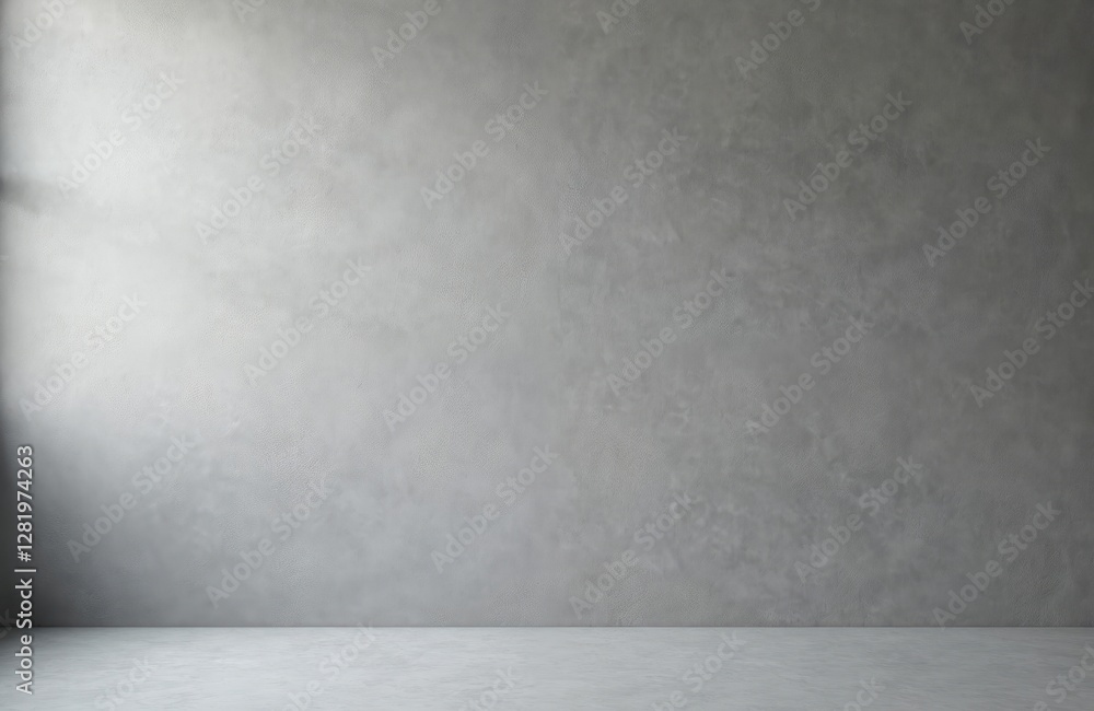 Blank gray wall background, neutral fine texture. Empty room with grey floor. Abstract grunge material, aged aluminum alloy surface, solid elegant interior space with light spot for product demo Blank gray wall background, neutral fine texture. Empty room with grey floor. Abstract grunge material, aged aluminum alloy surface, solid elegant interior space with light spot for product demo