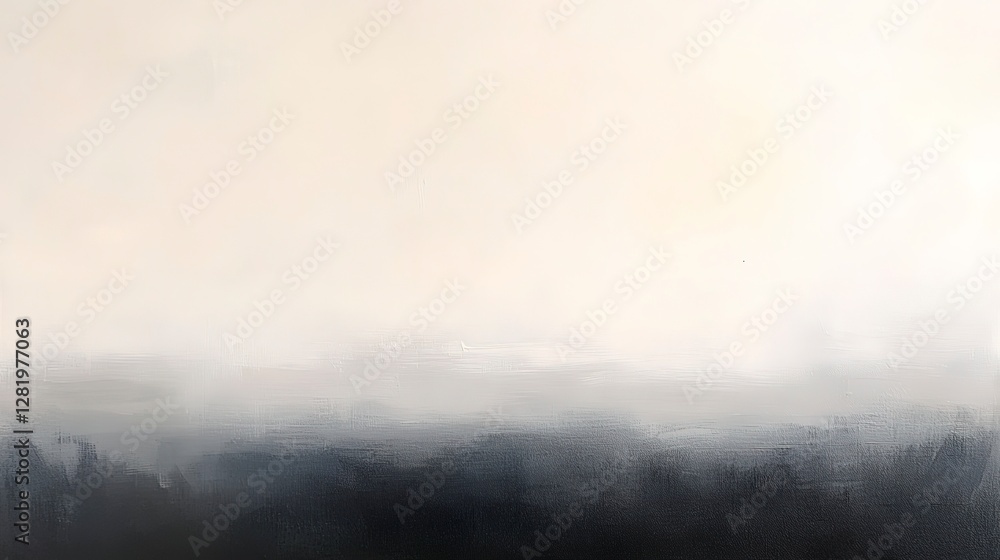 Obraz premium Soft abstract gradient with grey and white hues, gently blending, creating a calm and ethereal aesthetic