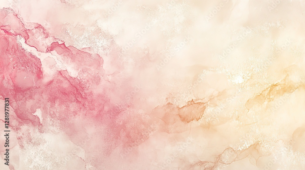 Obraz premium Soft abstract gradient with light beige and pink hues, gently blending, evoking a calm and peaceful aesthetic