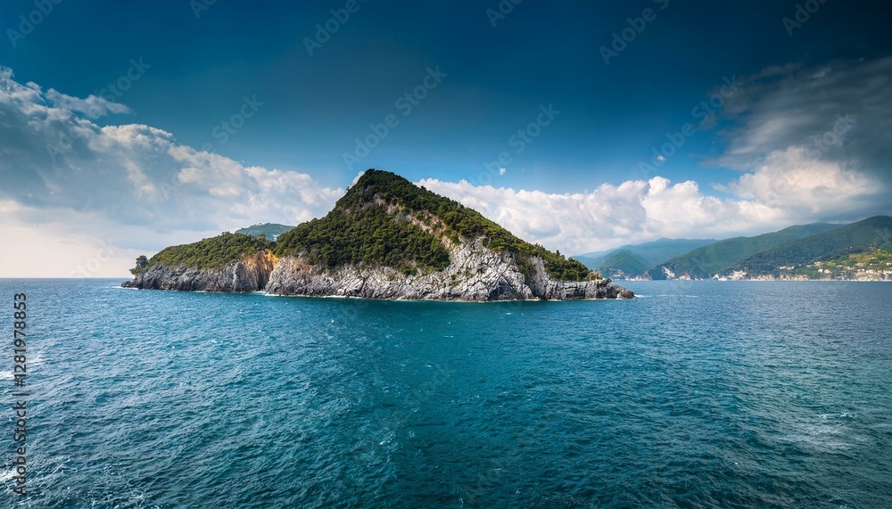 Fototapeta premium dramatic coastal view of palmaria island from portovenere italy