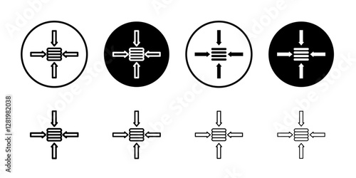 Alignment icon flat and simple set design