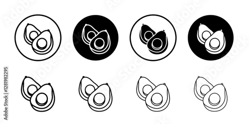 avocado icon flat and simple set design