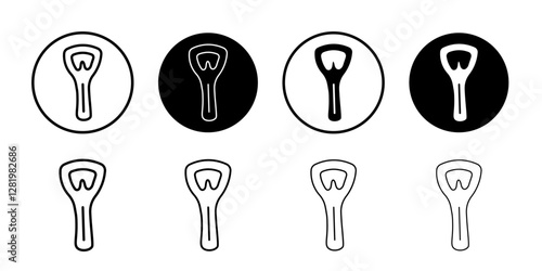 bottle opener icon flat and simple set design